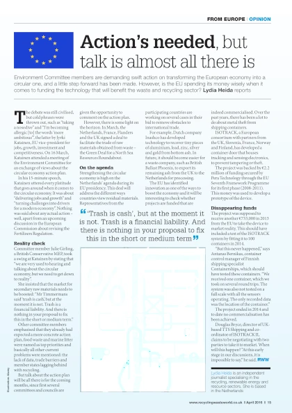 Action's needed | EU Policy | Portfolio