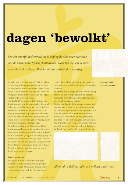 Beijing: bijna alle dagen bewolkt