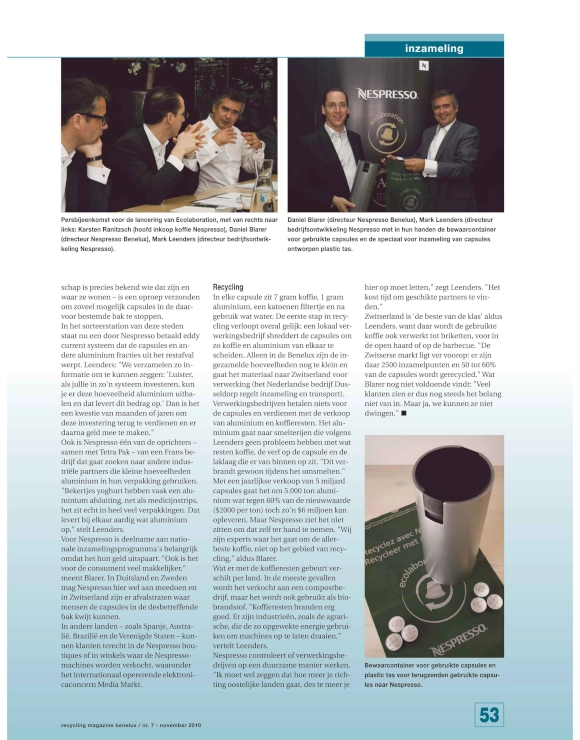 Recycling coffee capsules p 2