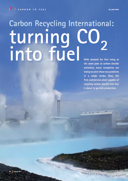 Carbon Recycling International: turning CO2 into fuel | Portfolio